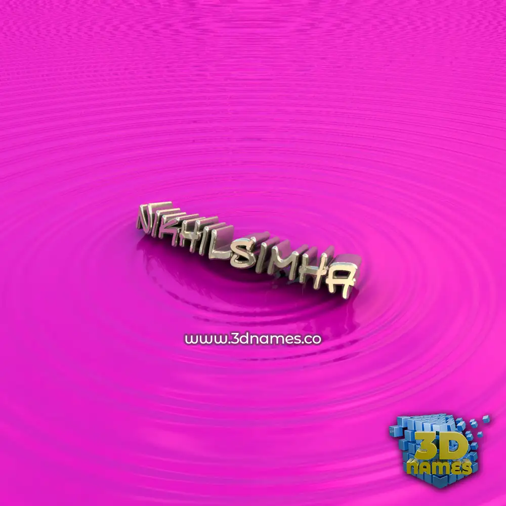 nikhilsimha in Pink Graffiti style - 3D name wallpaper