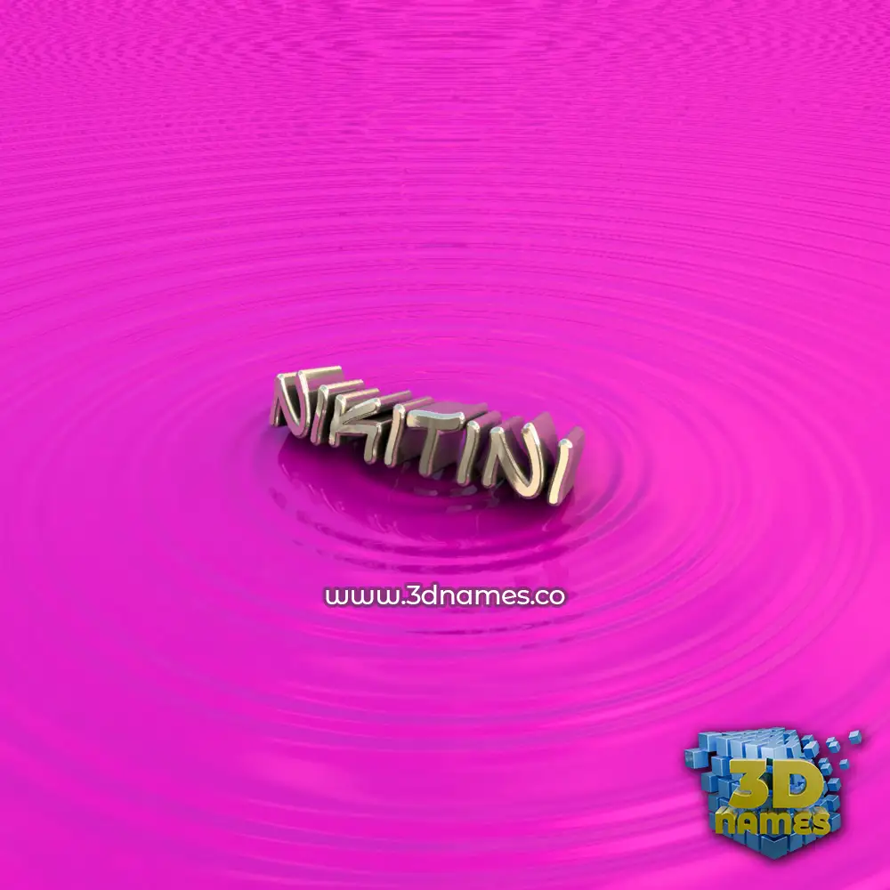 nikitini in Pink Graffiti style - 3D name wallpaper