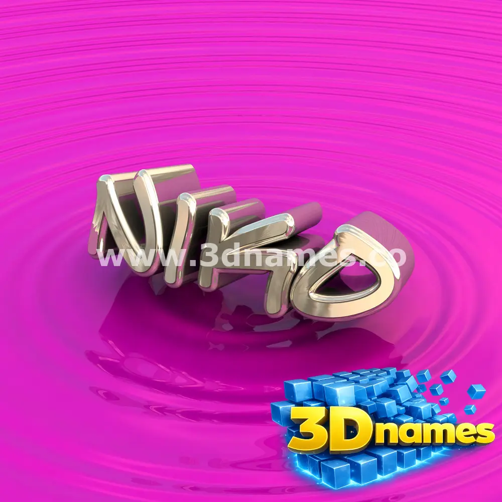 niko in Pink Graffiti style - 3D name wallpaper
