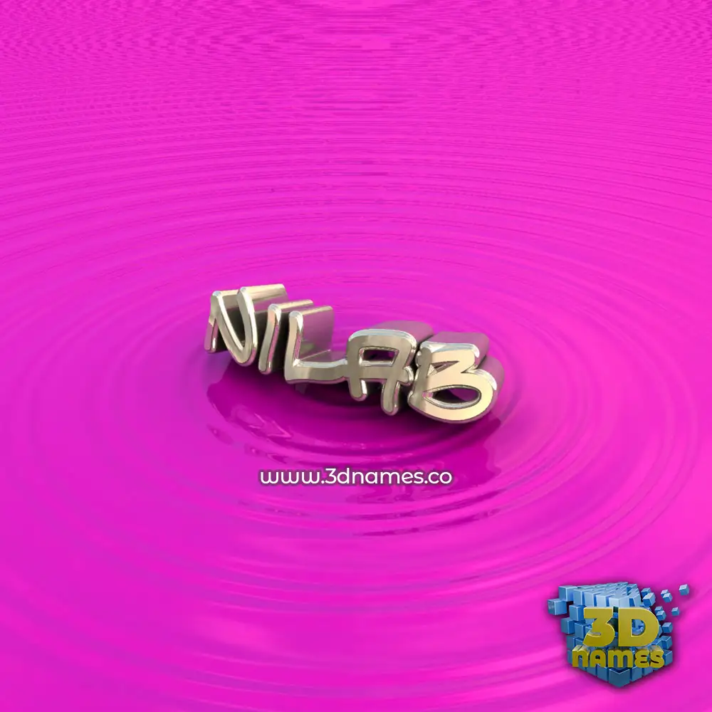 nilab in Pink Graffiti style - 3D name wallpaper