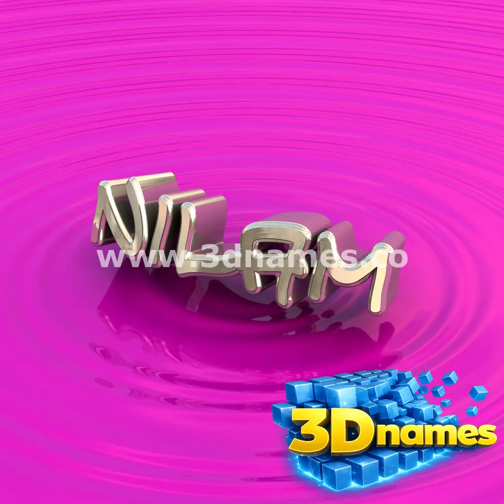nilam in Pink Graffiti style - 3D name wallpaper