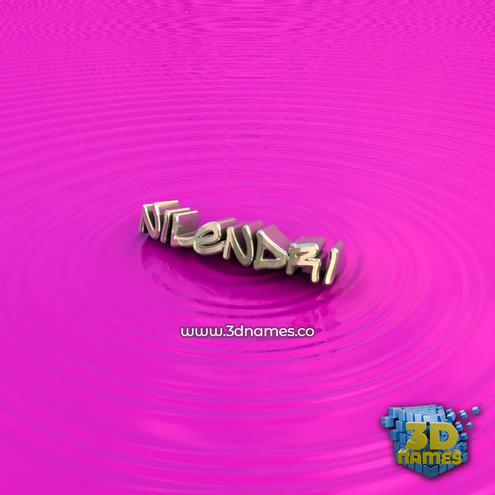 nilendri in Pink Graffiti style - 3D name wallpaper