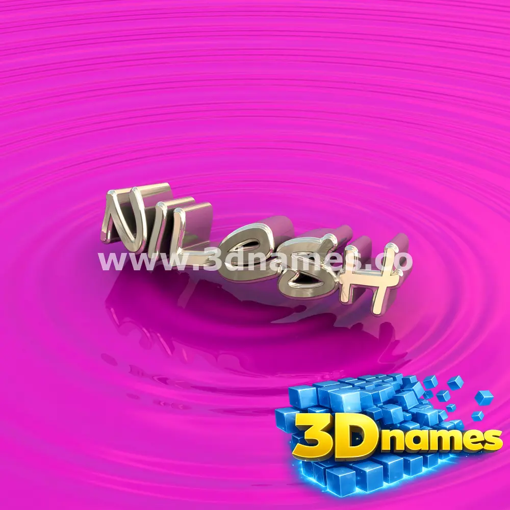 nilesh in Pink Graffiti style - 3D name wallpaper