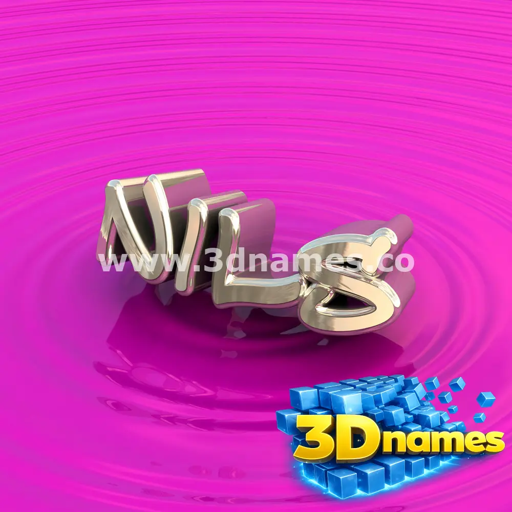 nils in Pink Graffiti style - 3D name wallpaper