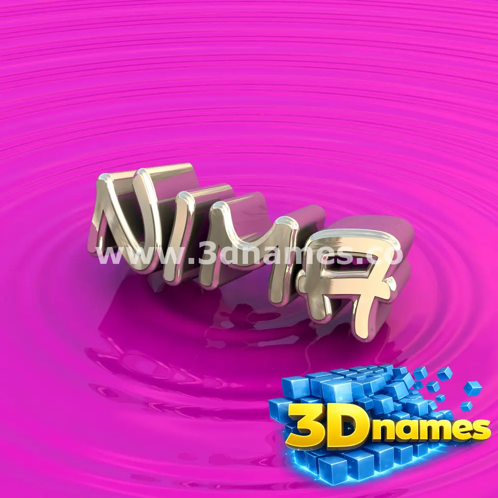 nima in Pink Graffiti style - 3D name wallpaper