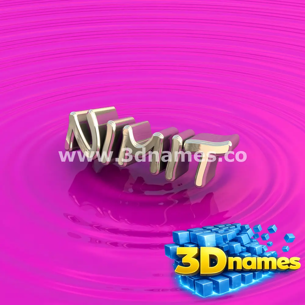 nimit in Pink Graffiti style - 3D name wallpaper