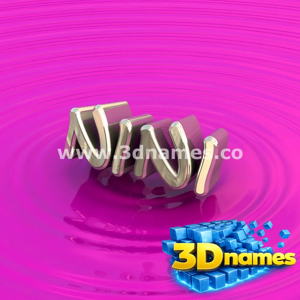 nini in Pink Graffiti style - 3D name wallpaper