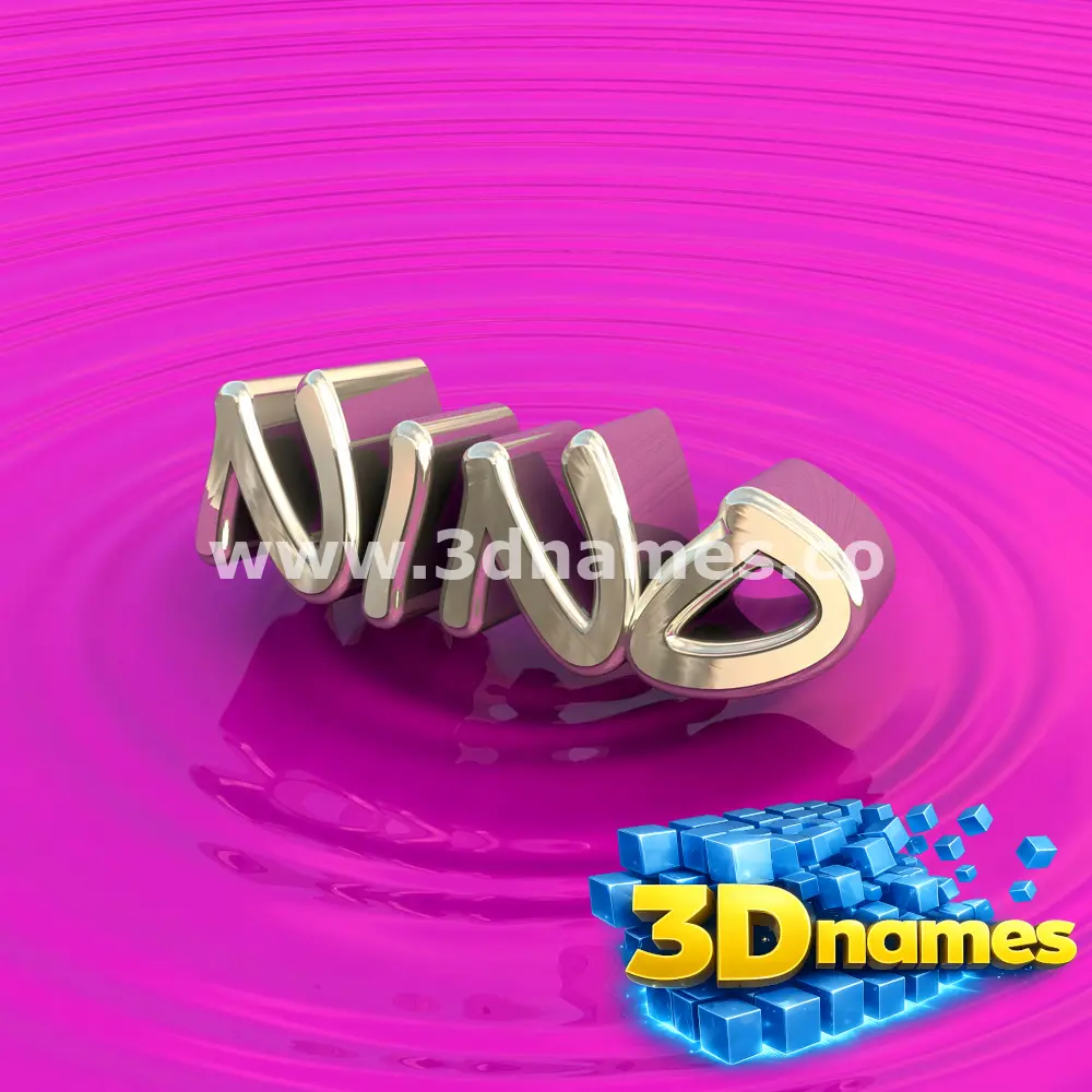 nino in Pink Graffiti style - 3D name wallpaper