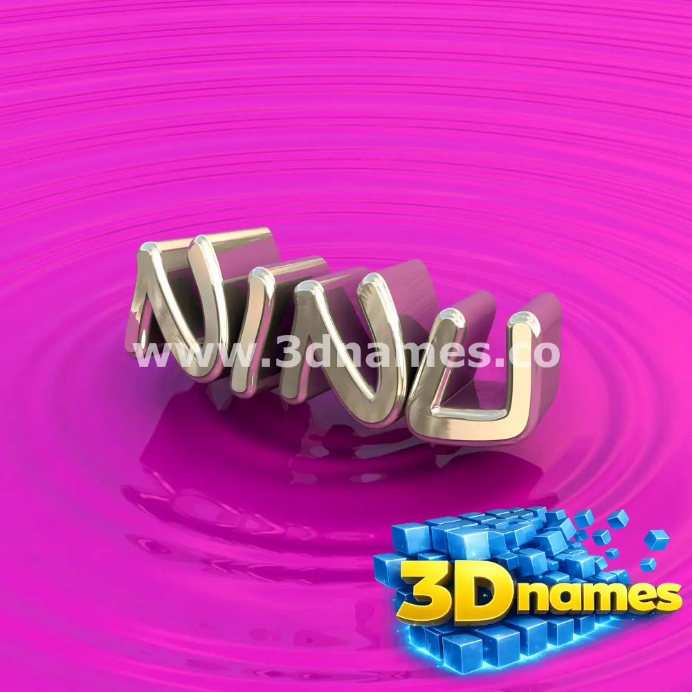 ninu in Pink Graffiti style - 3D name wallpaper