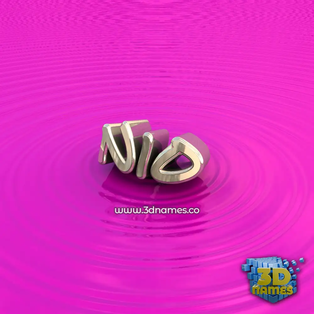 nio in Pink Graffiti style - 3D name wallpaper