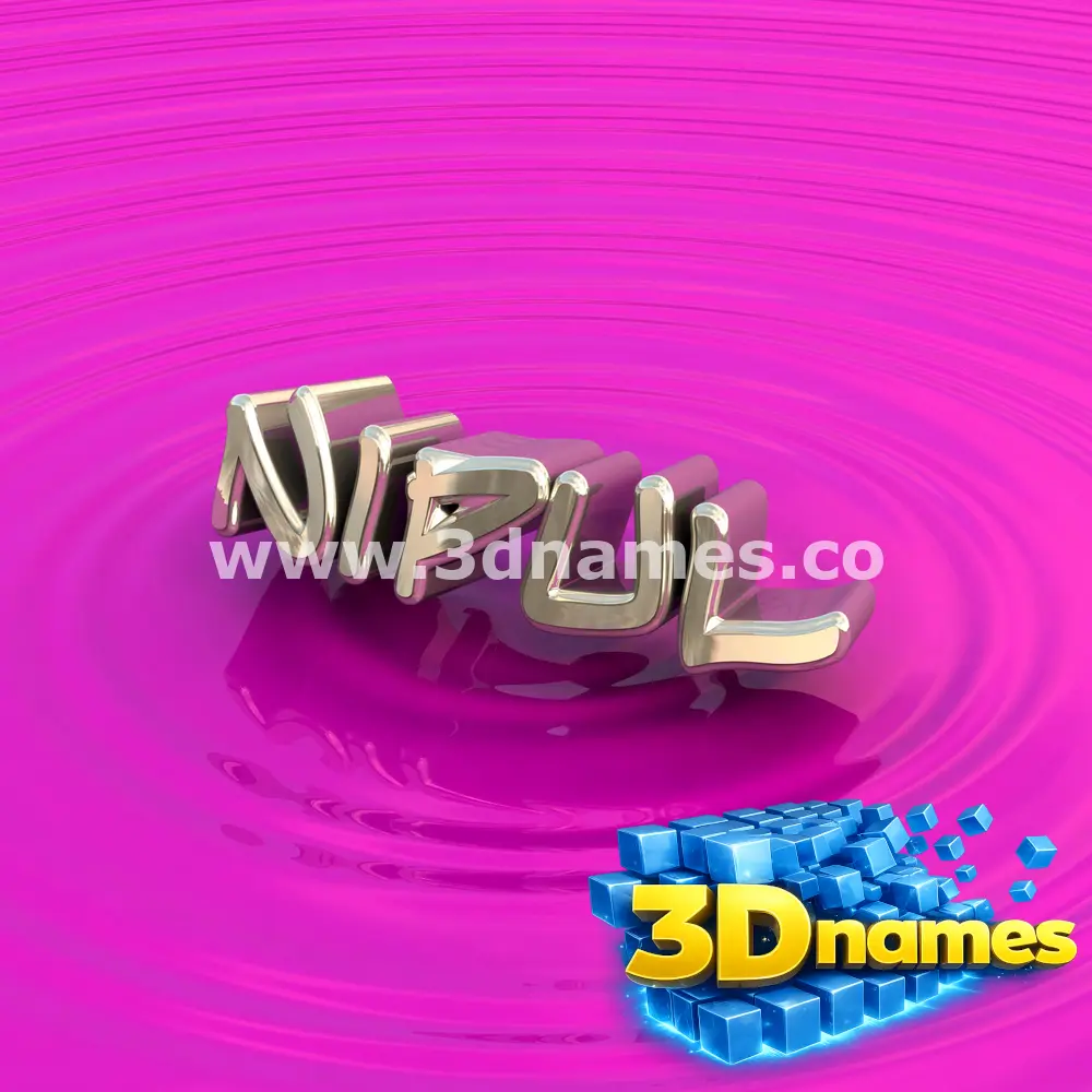 nipul in Pink Graffiti style - 3D name wallpaper