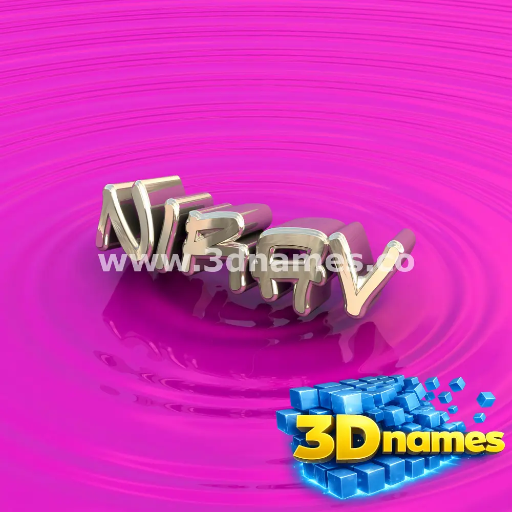 nirav in Pink Graffiti style - 3D name wallpaper