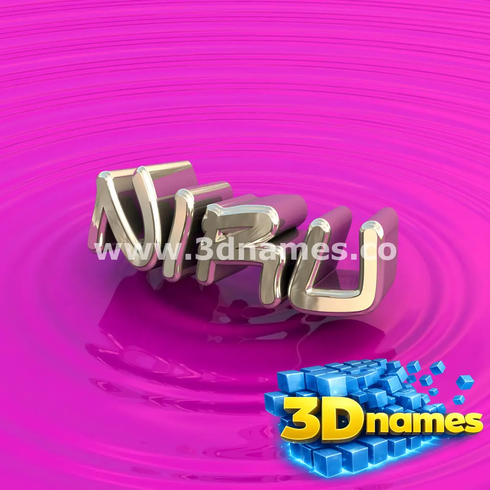niru in Pink Graffiti style - 3D name wallpaper