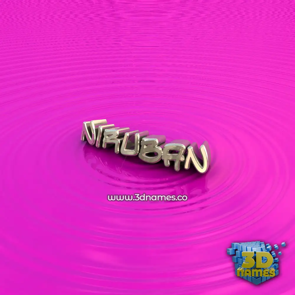 niruban in Pink Graffiti style - 3D name wallpaper