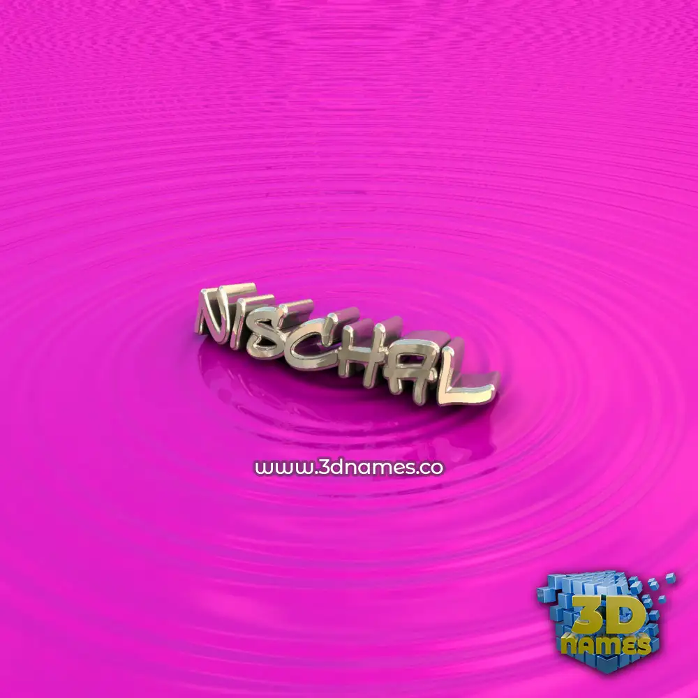 nischal in Pink Graffiti style - 3D name wallpaper