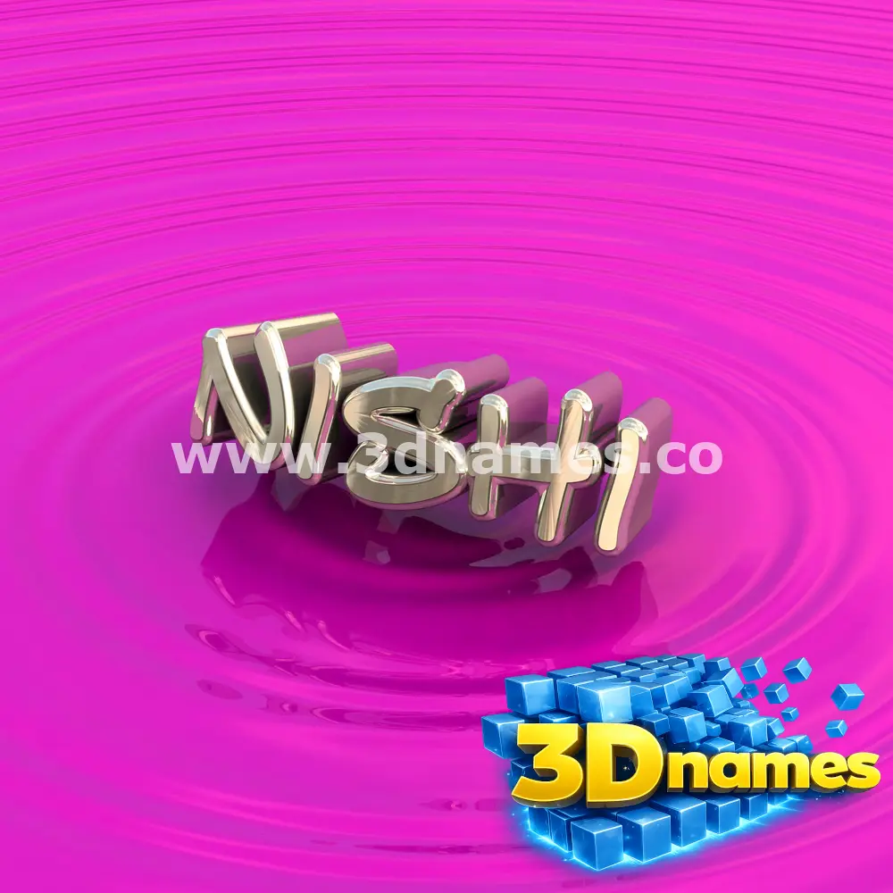 nishi in Pink Graffiti style - 3D name wallpaper