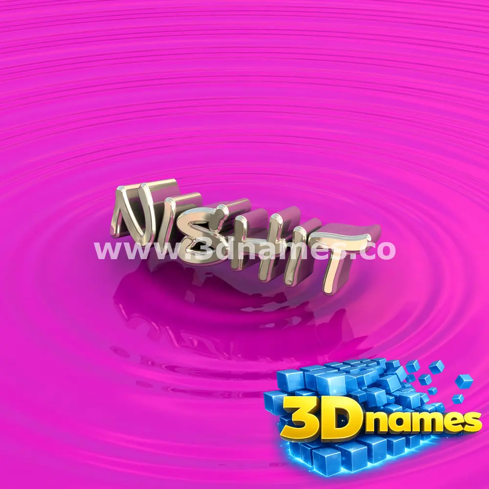 nishit in Pink Graffiti style - 3D name wallpaper
