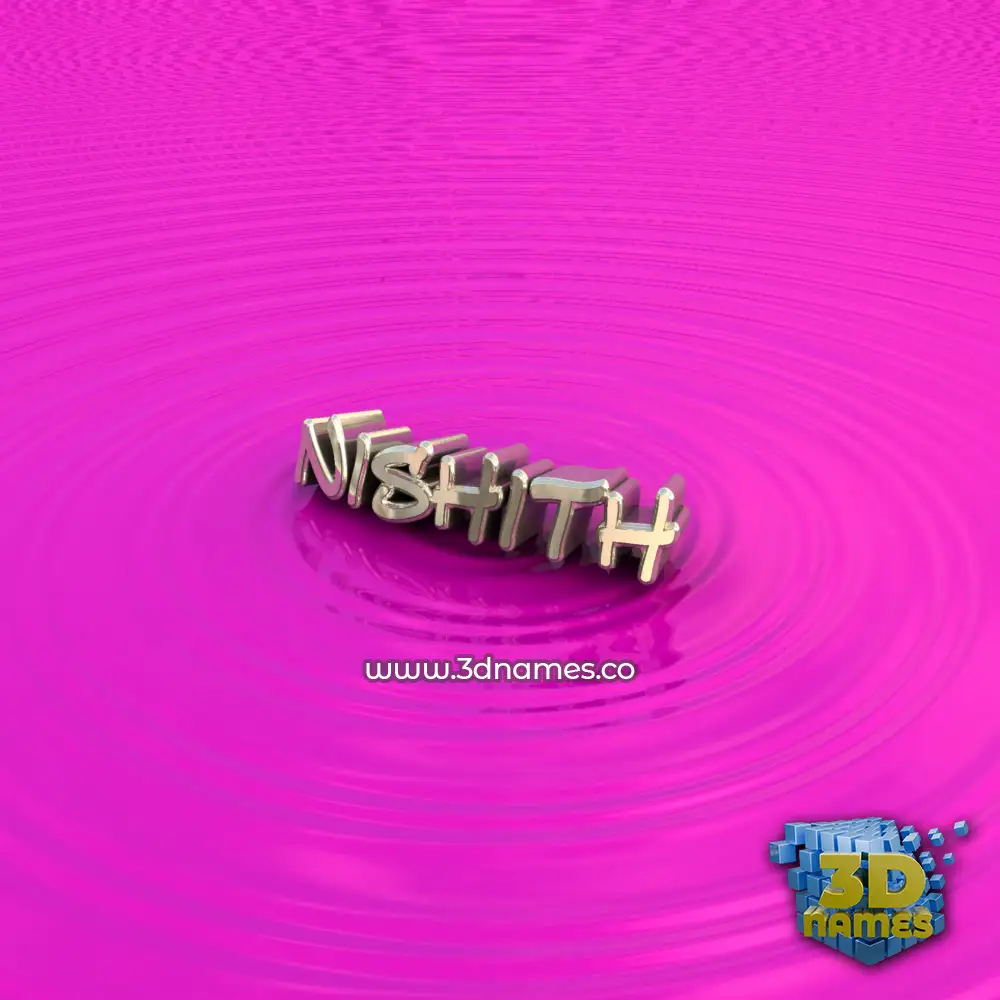 nishith in Pink Graffiti style - 3D name wallpaper