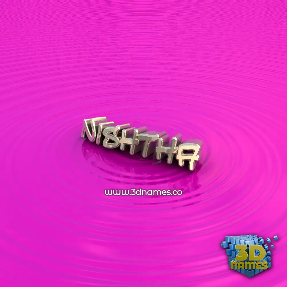 nishtha in Pink Graffiti style - 3D name wallpaper