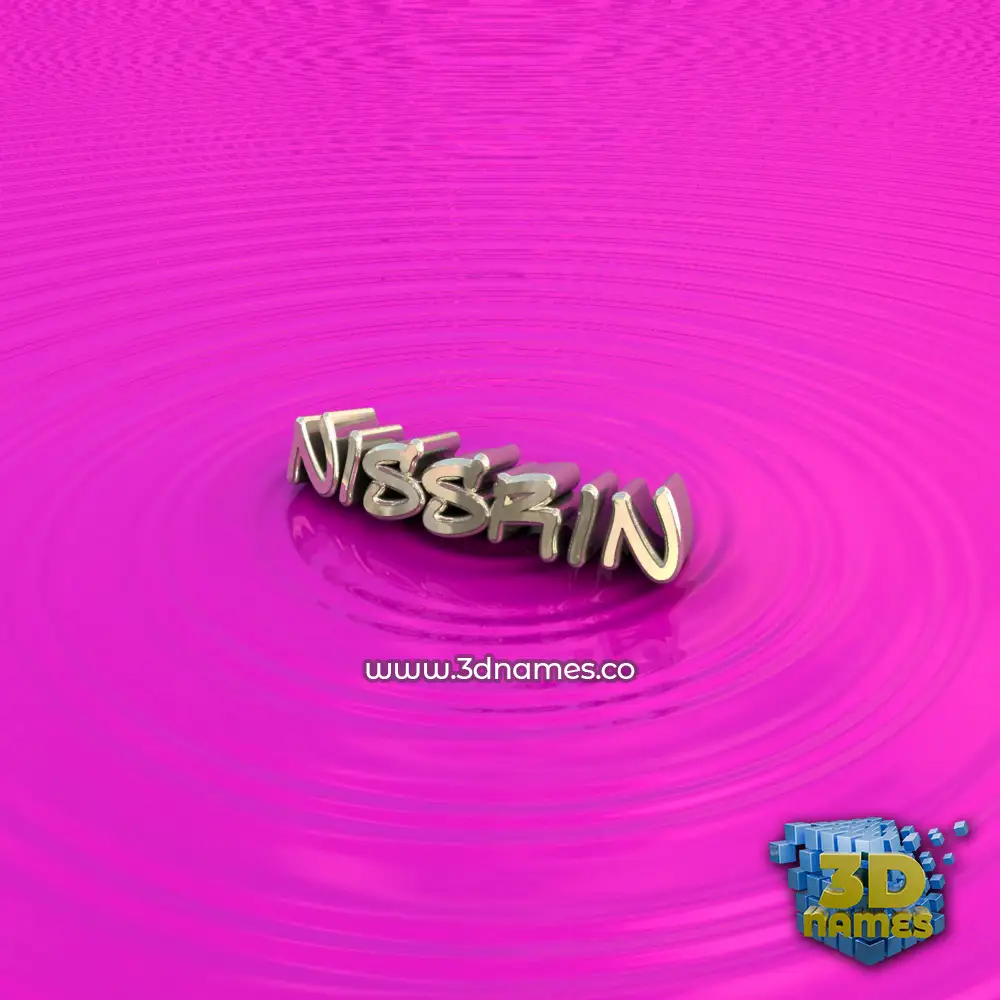 nissrin in Pink Graffiti style - 3D name wallpaper