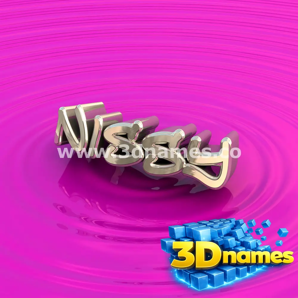 nissy in Pink Graffiti style - 3D name wallpaper