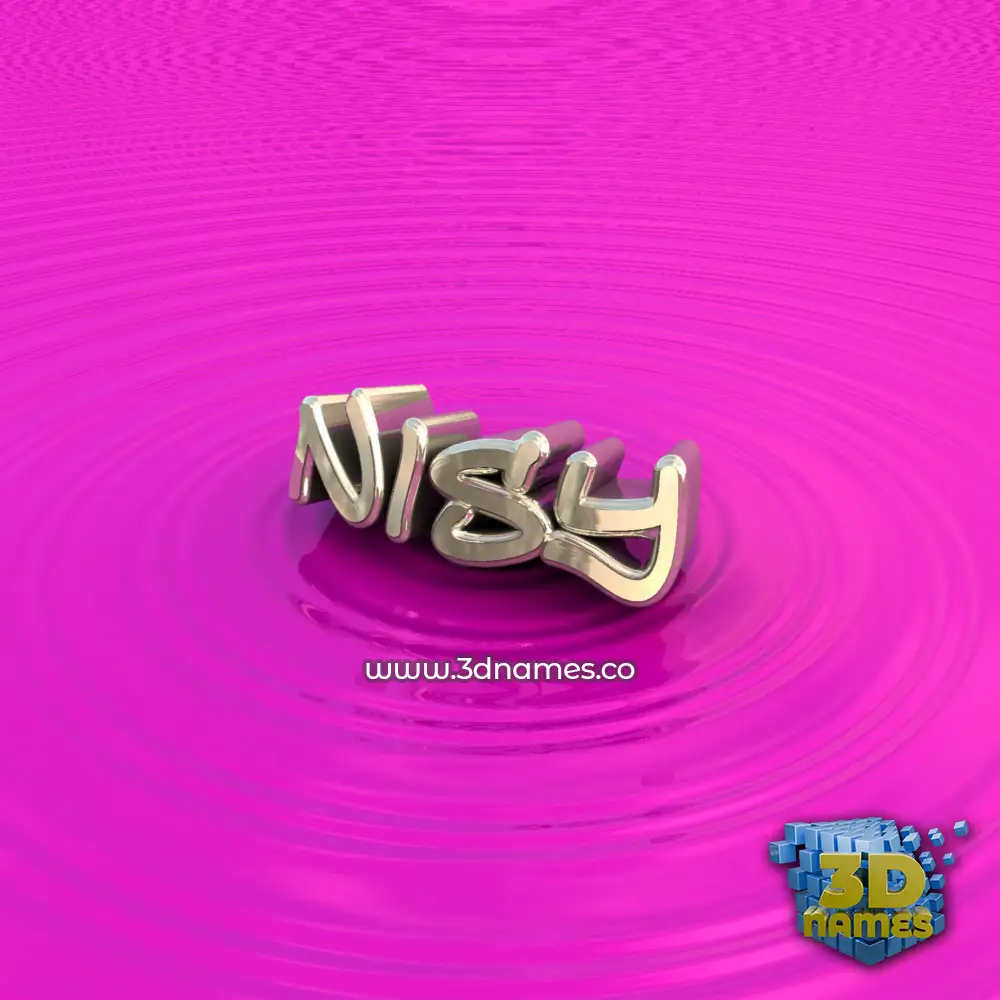 nisy in Pink Graffiti style - 3D name wallpaper