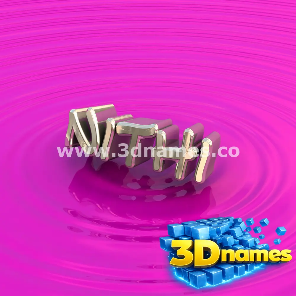 nithi in Pink Graffiti style - 3D name wallpaper