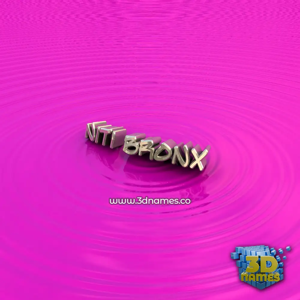 niti bronx in Pink Graffiti style - 3D name wallpaper