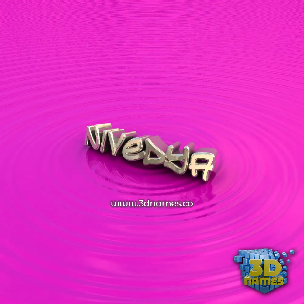 nivedya in Pink Graffiti style - 3D name wallpaper