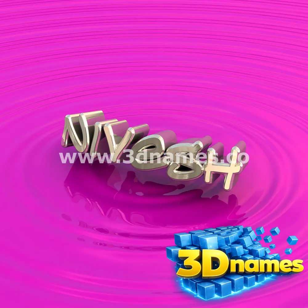 nivesh in Pink Graffiti style - 3D name wallpaper