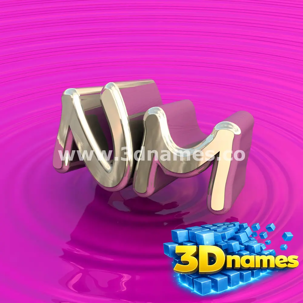 nm in Pink Graffiti style - 3D name wallpaper