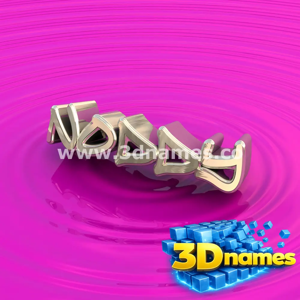 noddy in Pink Graffiti style - 3D name wallpaper