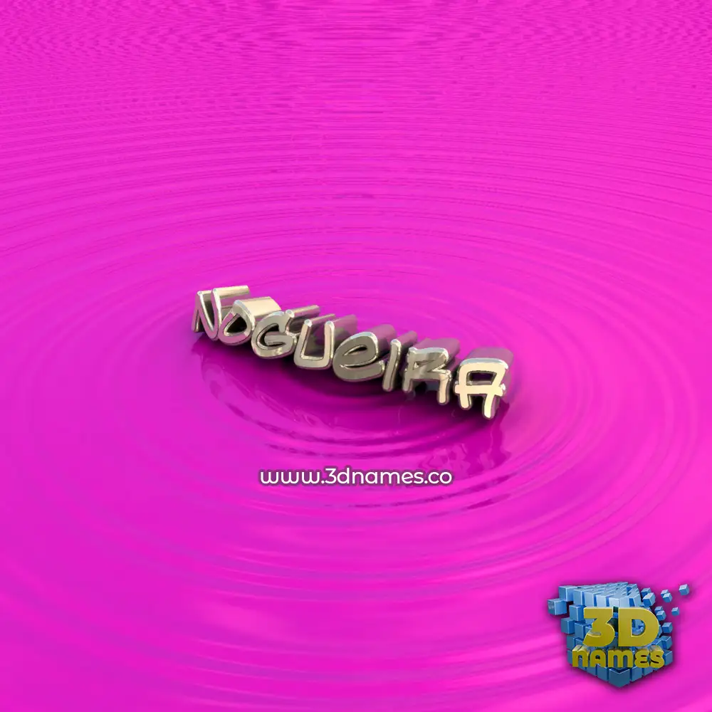 nogueira in Pink Graffiti style - 3D name wallpaper