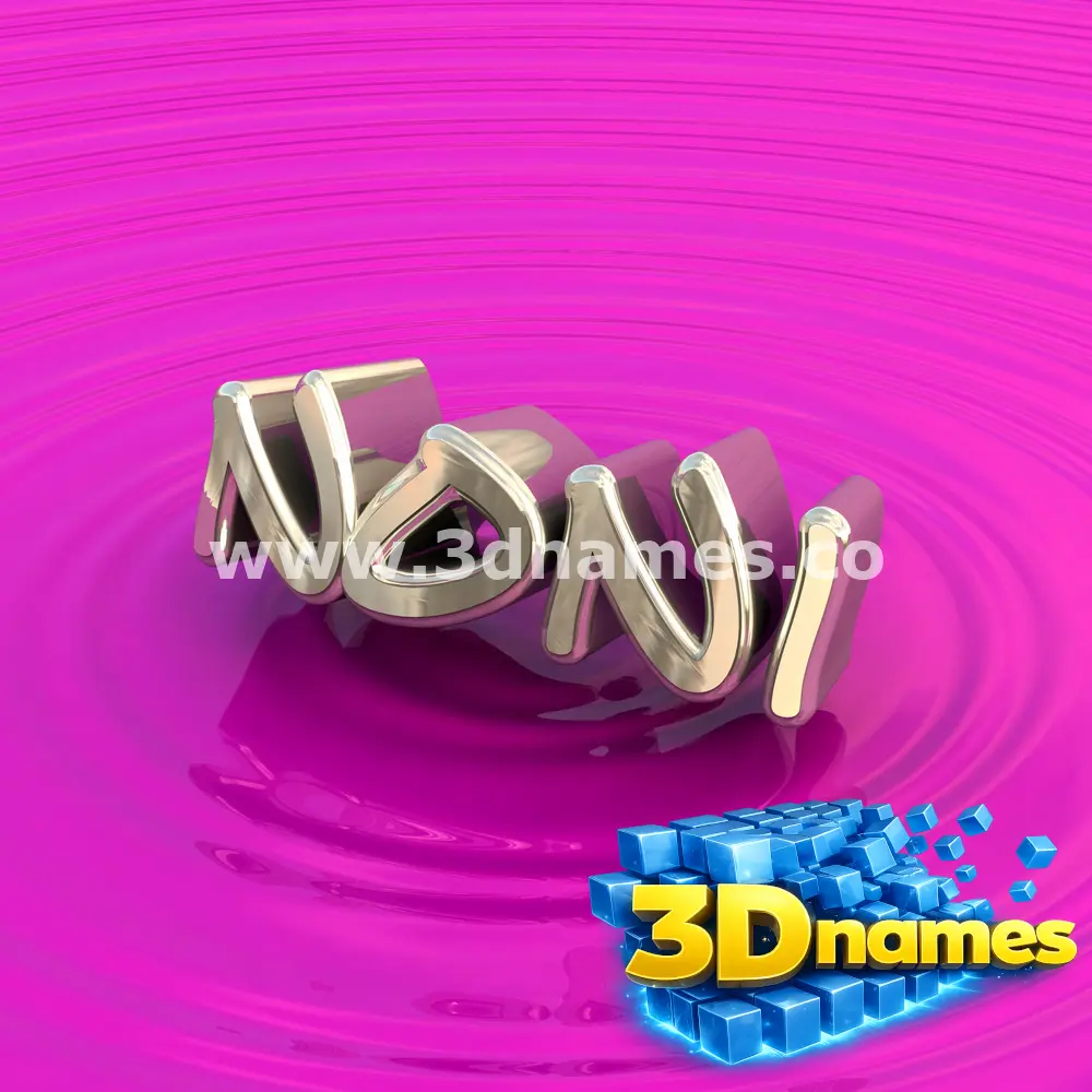 noni in Pink Graffiti style - 3D name wallpaper