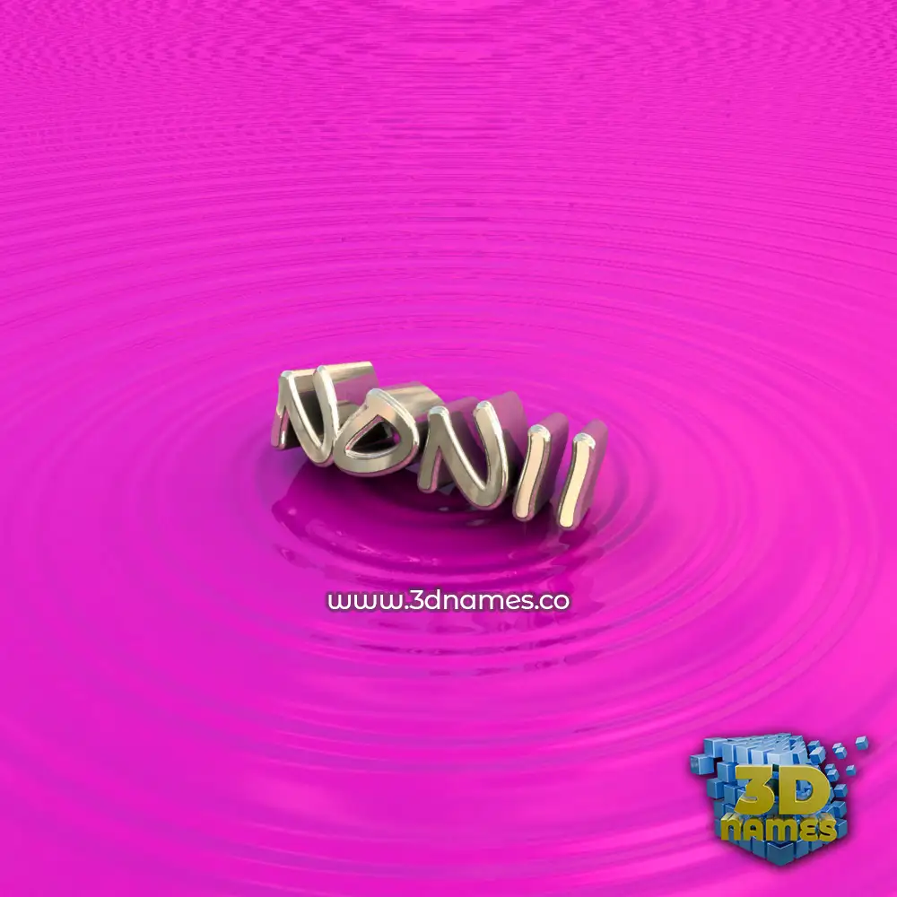 nonii in Pink Graffiti style - 3D name wallpaper