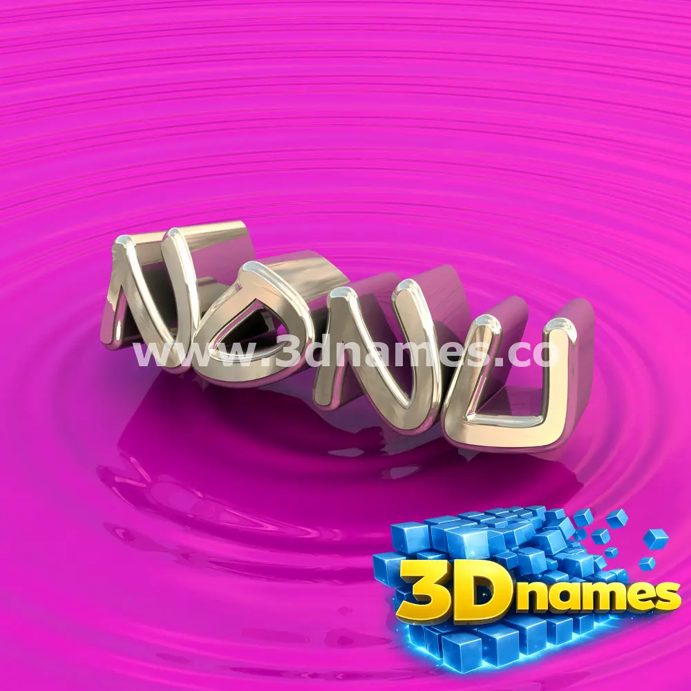 nonu in Pink Graffiti style - 3D name wallpaper