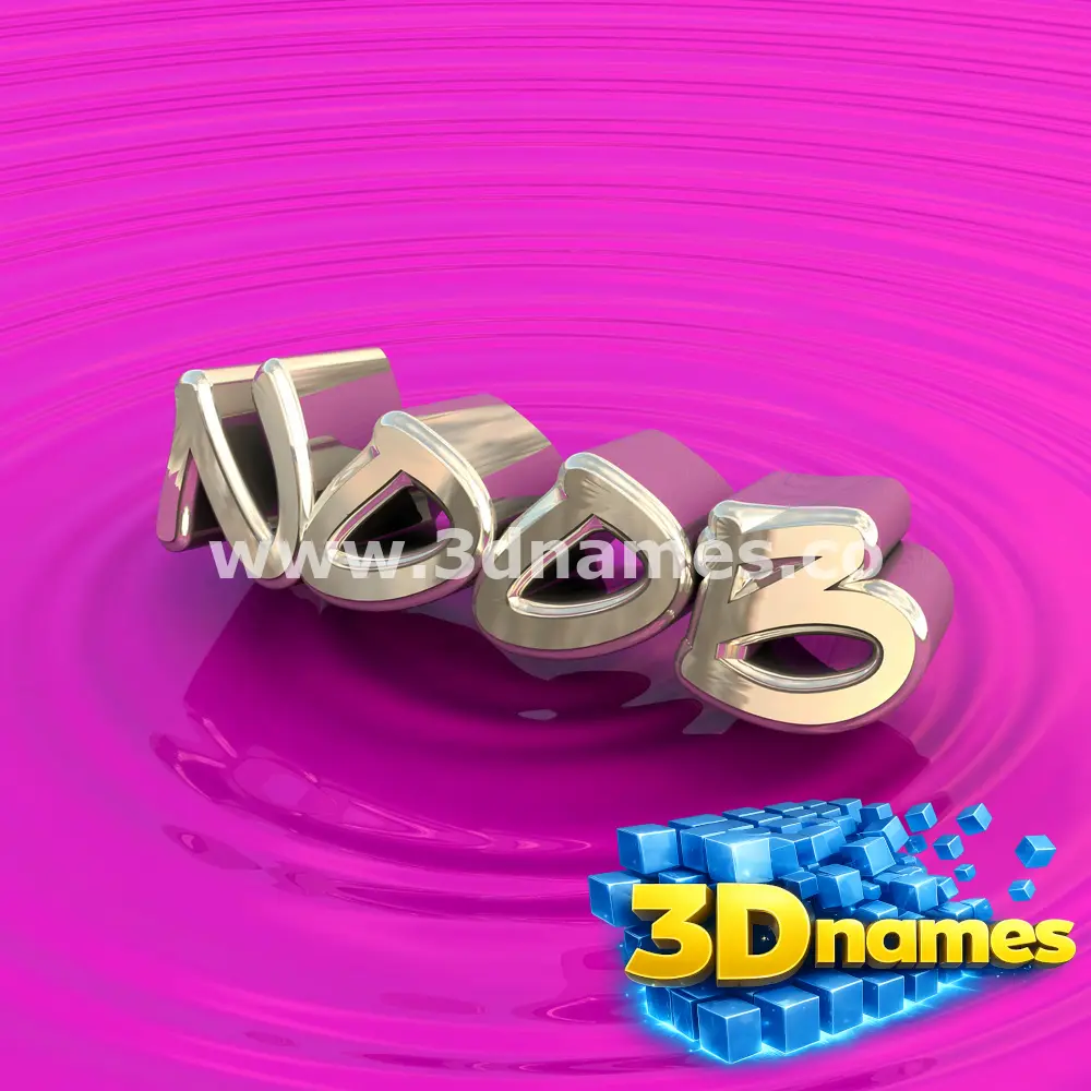 noob in Pink Graffiti style - 3D name wallpaper