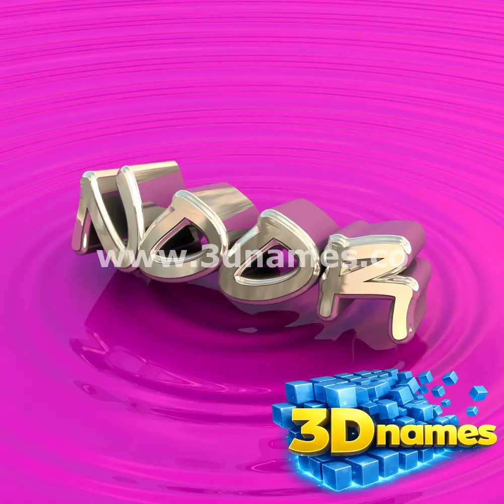 noor in Pink Graffiti style - 3D name wallpaper