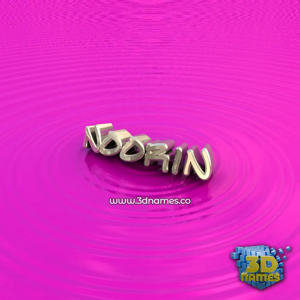 noorin in Pink Graffiti style - 3D name wallpaper