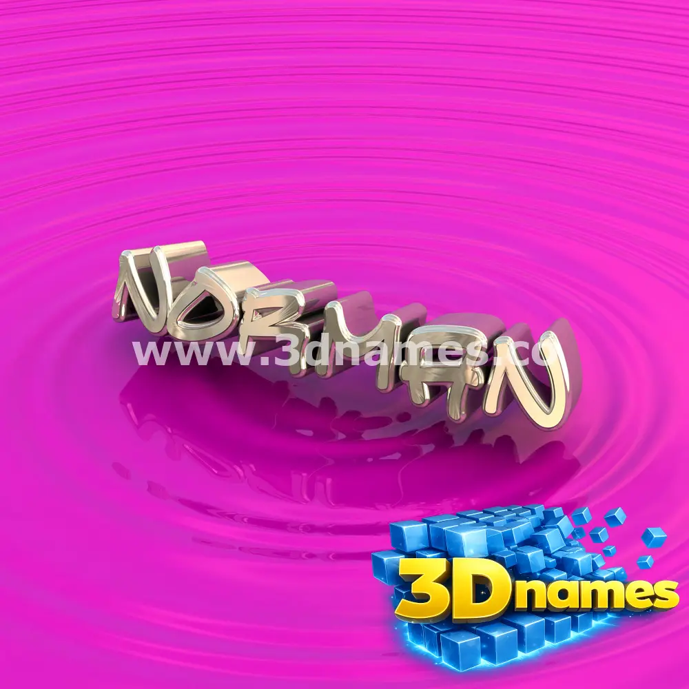 norman in Pink Graffiti style - 3D name wallpaper