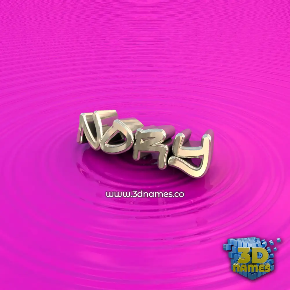 nory in Pink Graffiti style - 3D name wallpaper