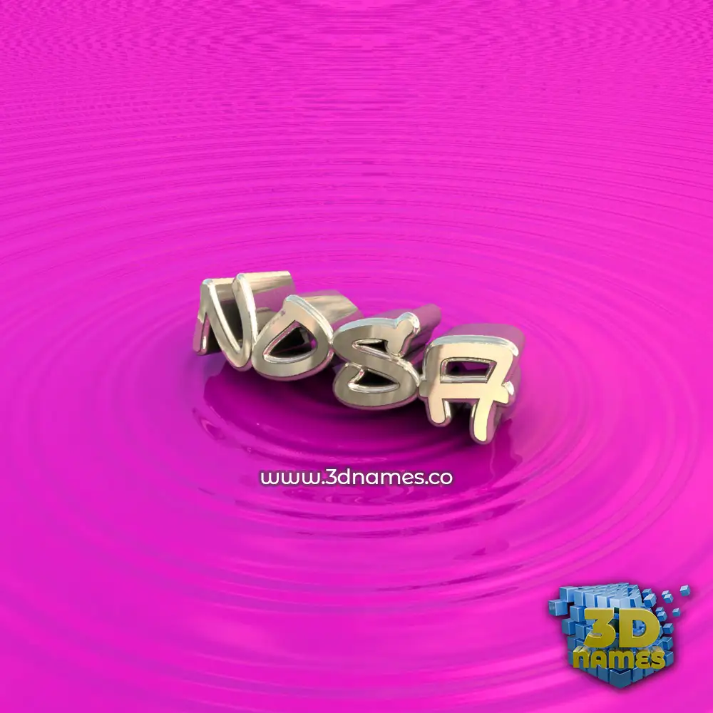 nosa in Pink Graffiti style - 3D name wallpaper