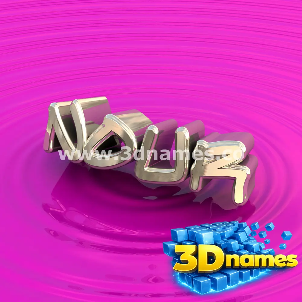 nour in Pink Graffiti style - 3D name wallpaper