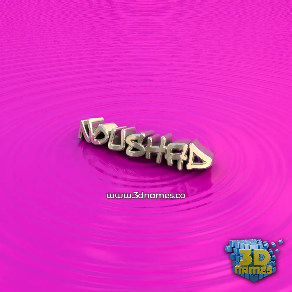 noushad in Pink Graffiti style - 3D name wallpaper