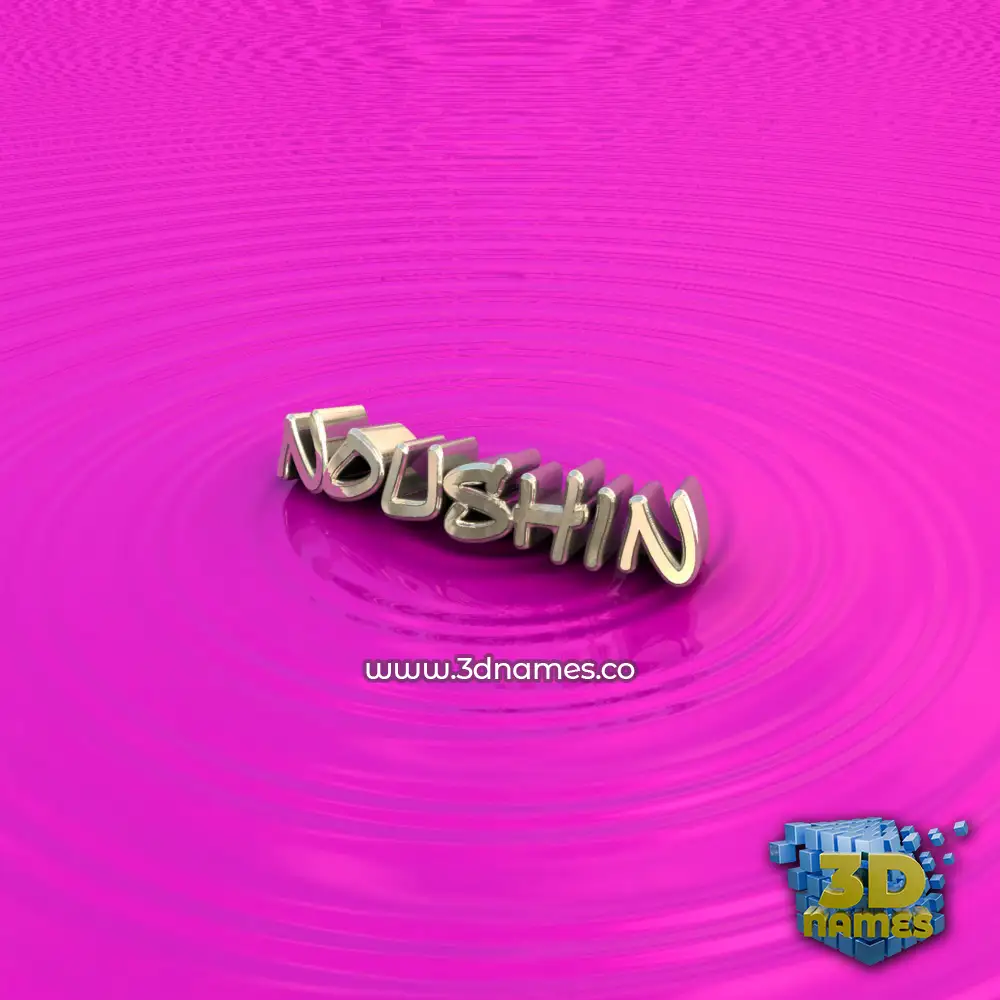 noushin in Pink Graffiti style - 3D name wallpaper