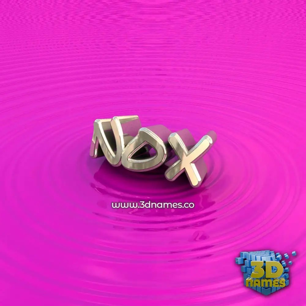 nox in Pink Graffiti style - 3D name wallpaper