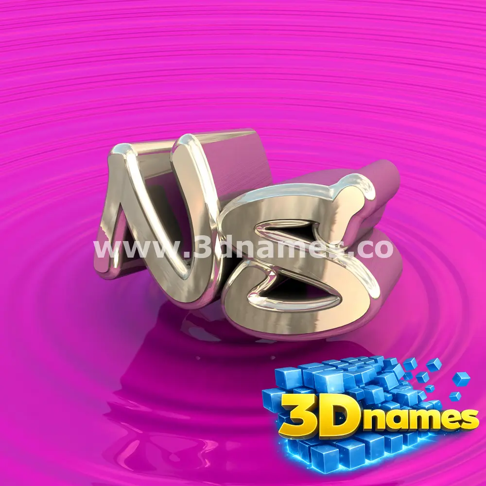 ns in Pink Graffiti style - 3D name wallpaper