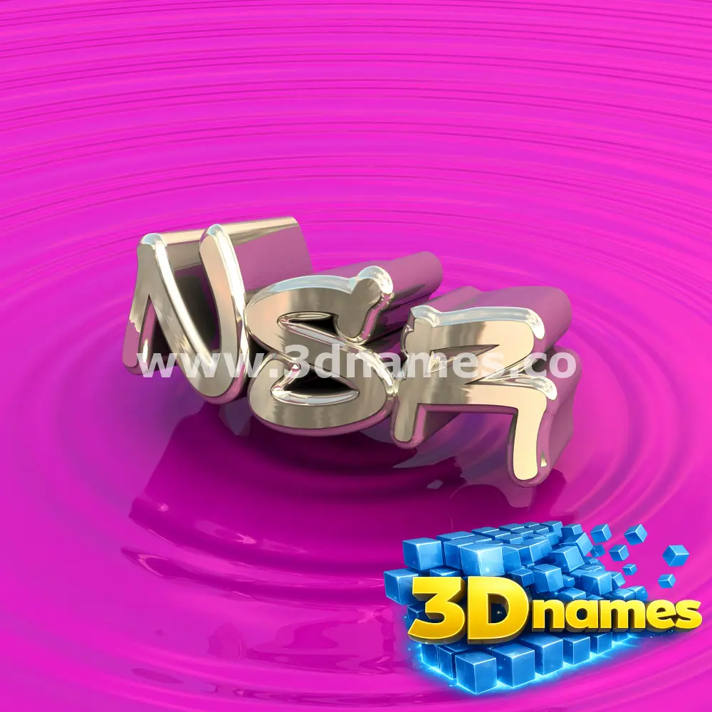 nsr in Pink Graffiti style - 3D name wallpaper