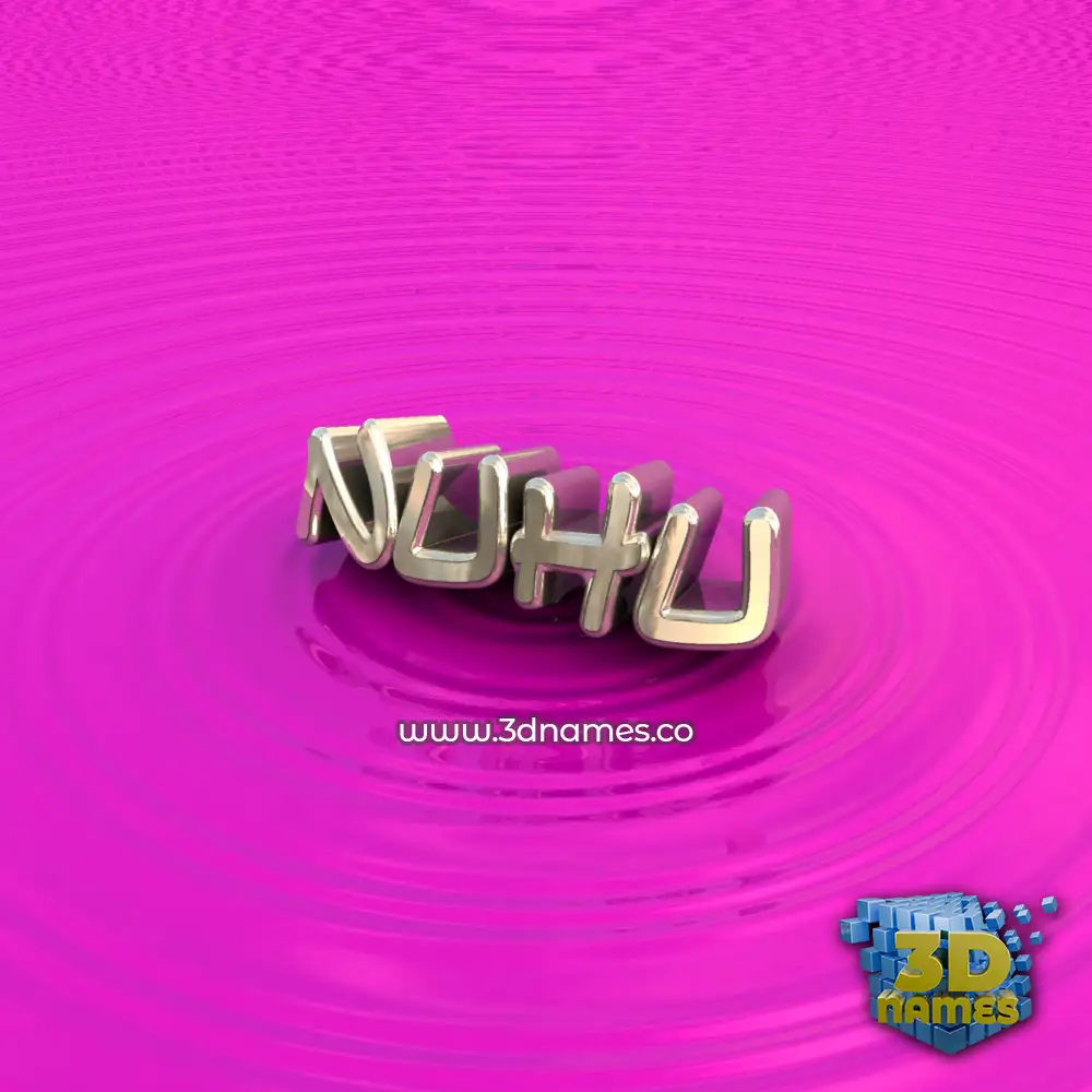 nuhu in Pink Graffiti style - 3D name wallpaper