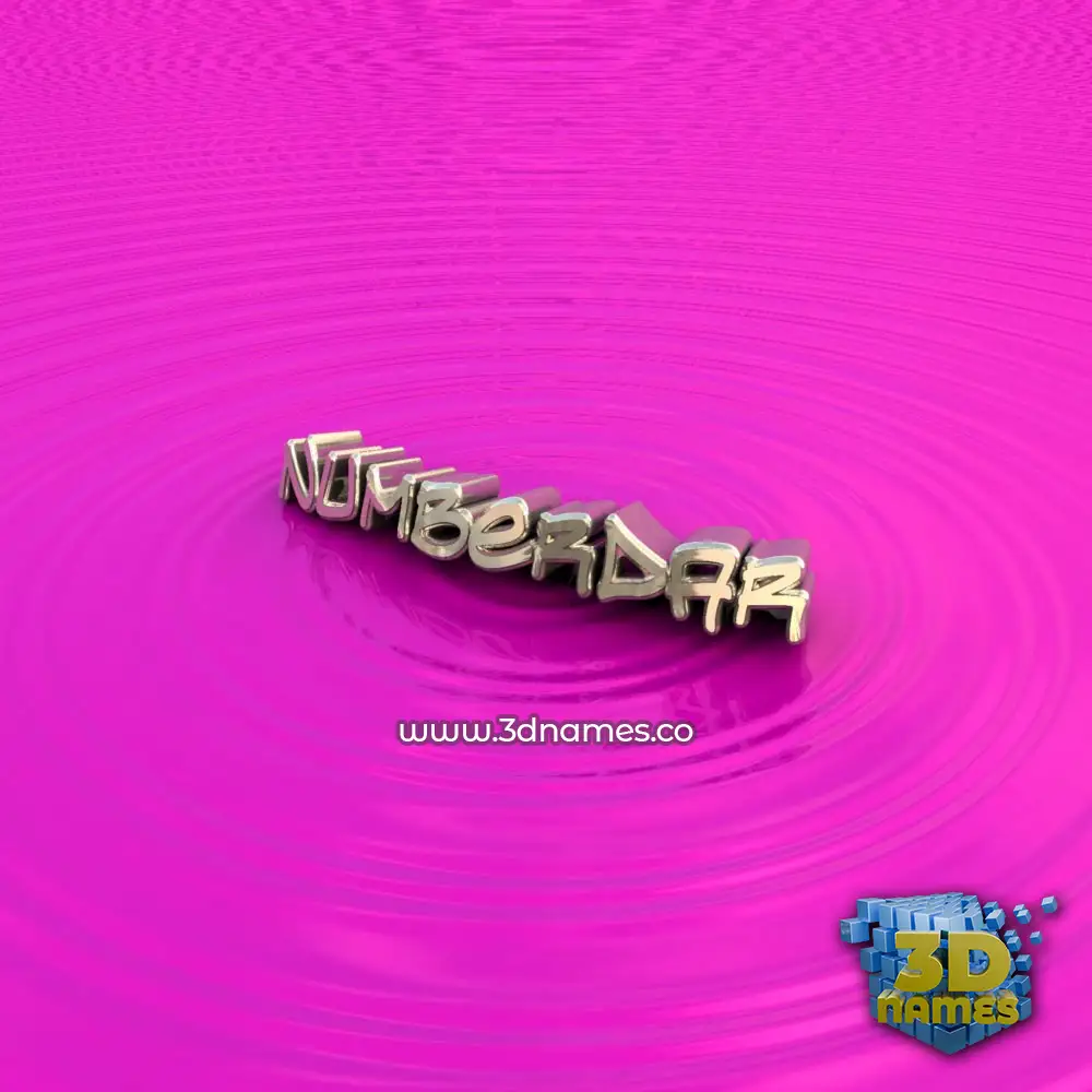numberdar in Pink Graffiti style - 3D name wallpaper